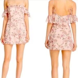For Love & Lemons Aurora Ruffle Floral Mini Dress Small